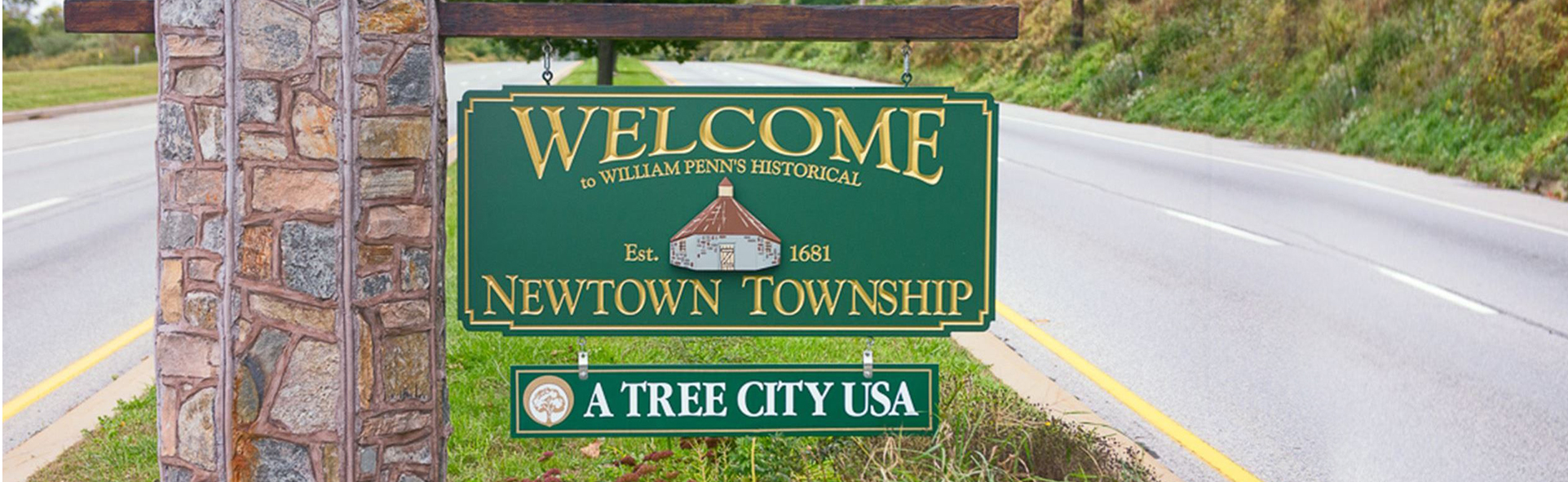 Welcome to Newtown Township sign